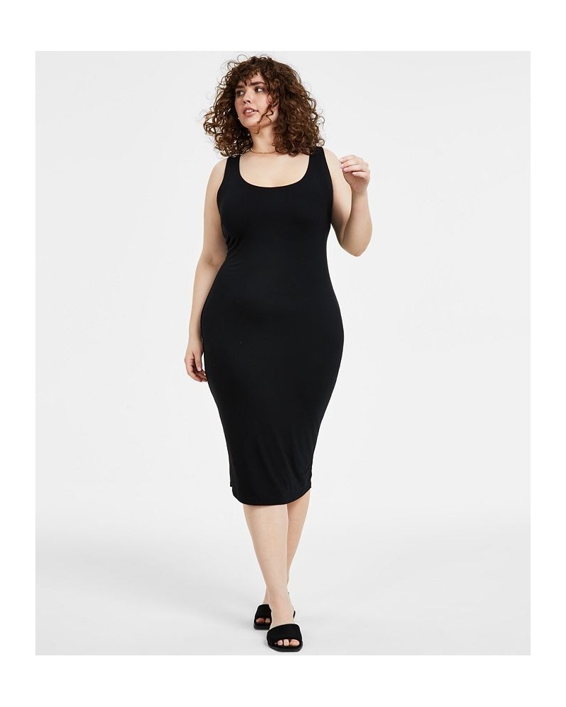 Trendy Plus Size Ruched-Sleeve Blazer & Bodycon Midi Dress $20.50 Dresses