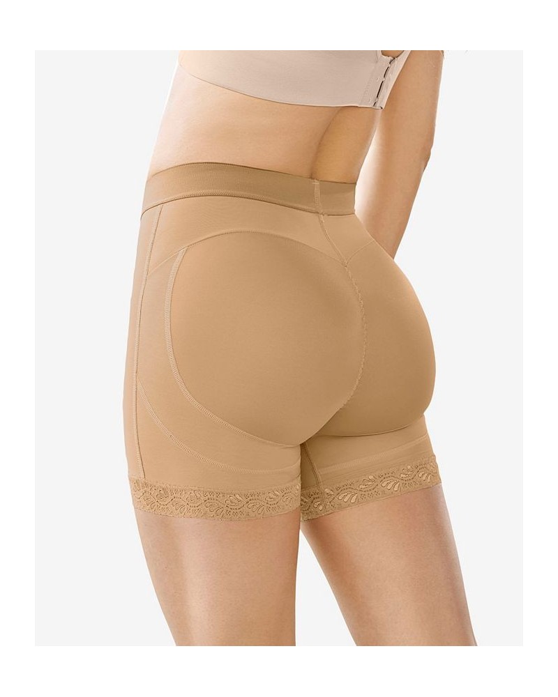 Women's Mid-Rise Sculpting Butt Lifter Shaper Shorts Tan/Beige $28.05 Shapewear