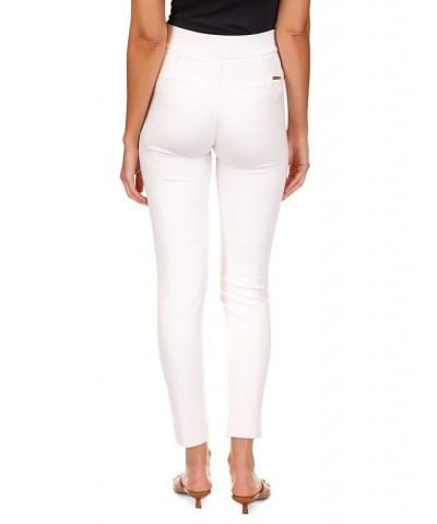 Women's Zip-Pocket Pull-On Trousers Regular & Petite White $42.14 Pants