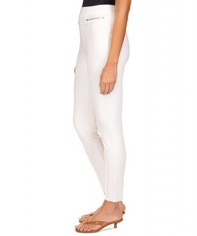 Women's Zip-Pocket Pull-On Trousers Regular & Petite White $42.14 Pants