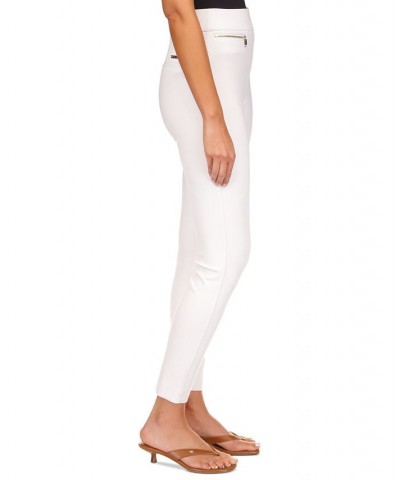 Women's Zip-Pocket Pull-On Trousers Regular & Petite White $42.14 Pants