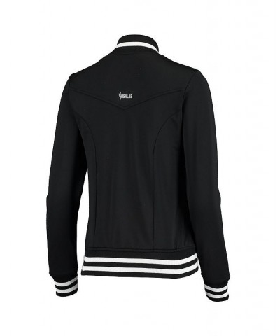 Women's Black Brooklyn Nets Nostalgic Full-Snap Tracksuit Jacket Black $52.80 Jackets