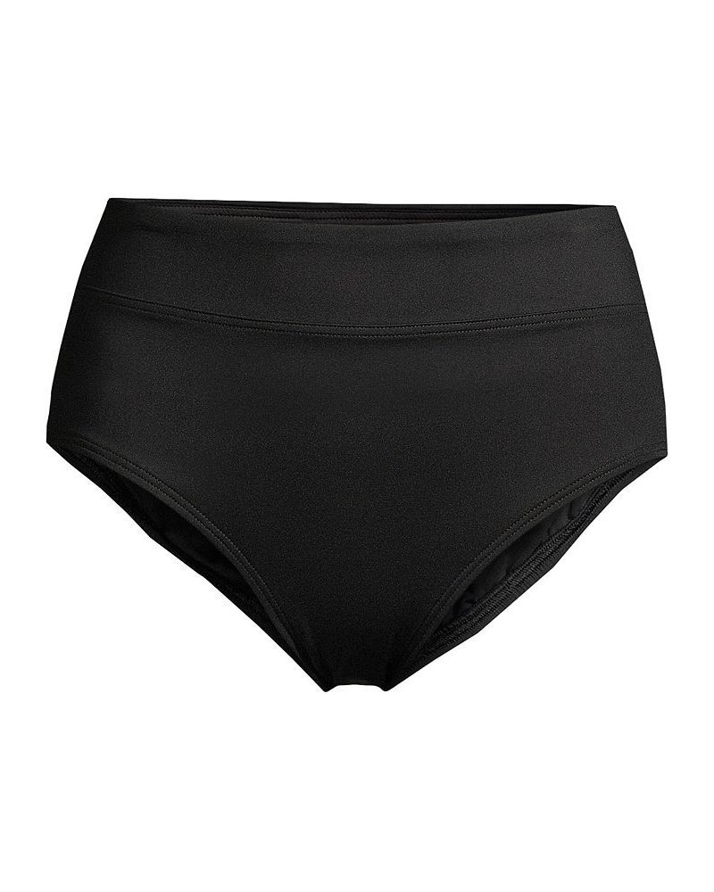 Women's Long Tummy Control High Waisted Bikini Swim Bottoms Black $33.98 Swimsuits