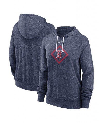 Women's Navy Boston Red Sox Diamond Icon Gym Vintage-Like Pullover Hoodie Navy $43.34 Sweatshirts