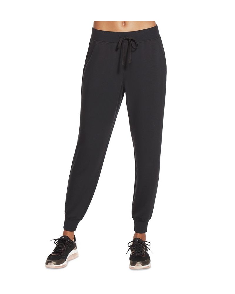 Women's SKECHLUXE™ Restful Crewneck & Drawstring Jogger Pants Bold Black $13.50 Pants