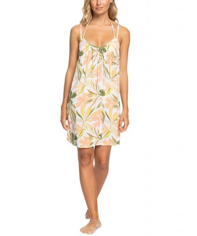 Juniors' Printed Summer Adventures Swim Dress Cover-Up Bright White Subtly Salty Mult $24.00 Swimsuits