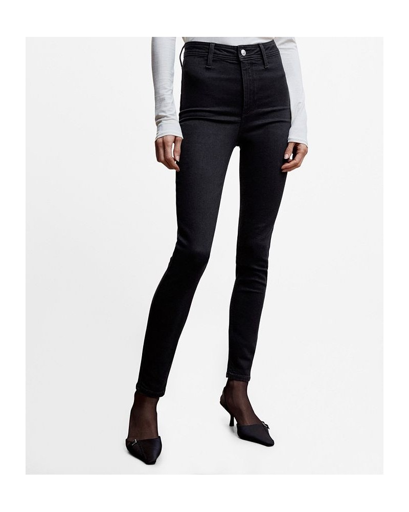 Women's High-Waist Cotton-Blend Jeggings Black Denim $22.40 Jeans