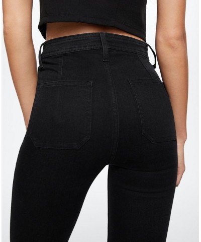 Women's High-Waist Cotton-Blend Jeggings Black Denim $22.40 Jeans