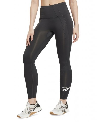 Women's Workout Ready Vector Leggings Night Black $17.02 Pants