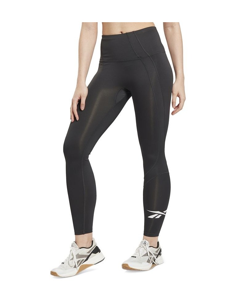 Women's Workout Ready Vector Leggings Night Black $17.02 Pants