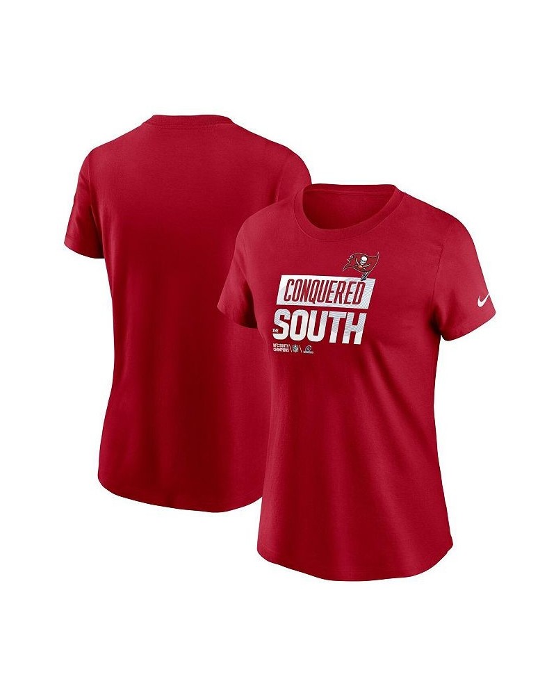 Women's Red Tampa Bay Buccaneers 2022 NFC South Division Champions Locker Room Trophy Collection T-shirt Red $24.00 Tops