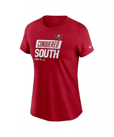 Women's Red Tampa Bay Buccaneers 2022 NFC South Division Champions Locker Room Trophy Collection T-shirt Red $24.00 Tops