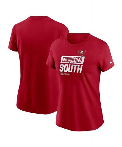 Women's Red Tampa Bay Buccaneers 2022 NFC South Division Champions Locker Room Trophy Collection T-shirt Red $24.00 Tops