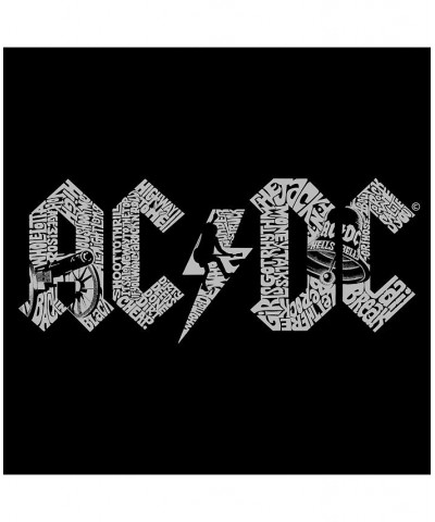 Women's AC/DC Premium Word Art Flowy Tank Top Black $21.60 Tops