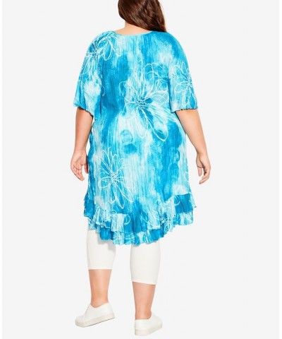 Plus Size Avery Crush Tunic Top Ombre Breeze $19.84 Tops