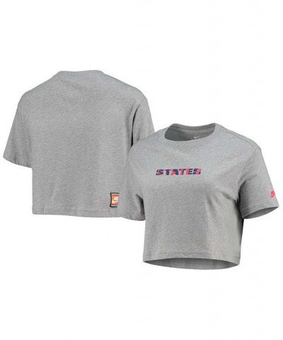 Women's Gray US Soccer Voice Crop Top Gray $17.20 Tops