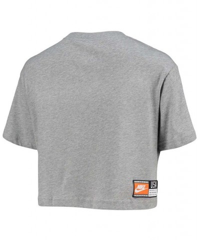 Women's Gray US Soccer Voice Crop Top Gray $17.20 Tops