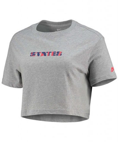 Women's Gray US Soccer Voice Crop Top Gray $17.20 Tops