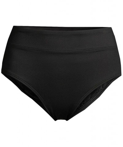 Women's Long Tummy Control High Waisted Bikini Swim Bottoms Black $33.98 Swimsuits