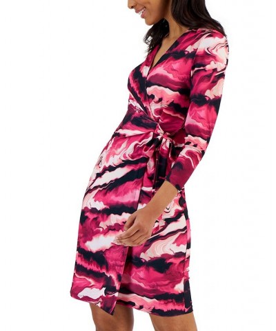 Nomad Printed Faux-Wrap Dress Amaranth Multi $38.17 Dresses