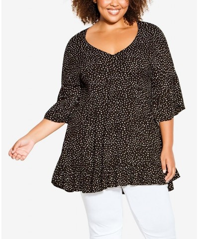 Plus Size Harper Tunic Top Black Spot $32.39 Tops