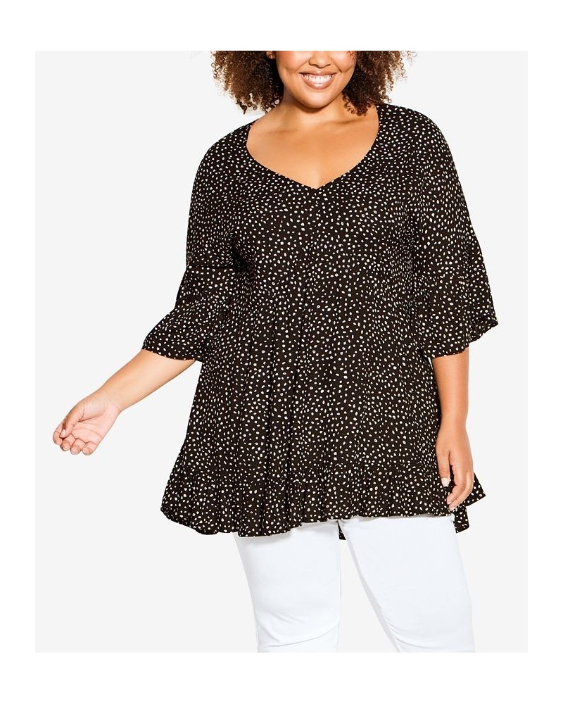 Plus Size Harper Tunic Top Black Spot $32.39 Tops