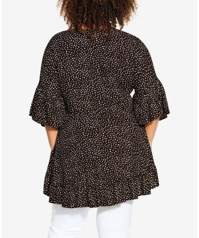 Plus Size Harper Tunic Top Black Spot $32.39 Tops