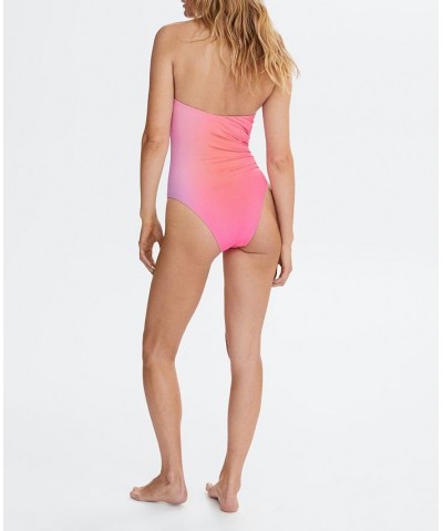 Women's Tie-Dye Print Swimsuit Fuchsia $41.40 Swimsuits