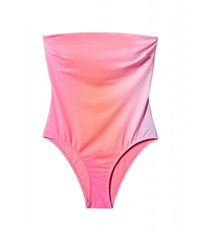 Women's Tie-Dye Print Swimsuit Fuchsia $41.40 Swimsuits