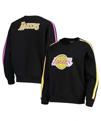 Women's Black Los Angeles Lakers Perforated Logo Pullover Sweatshirt Black $30.75 Sweatshirts