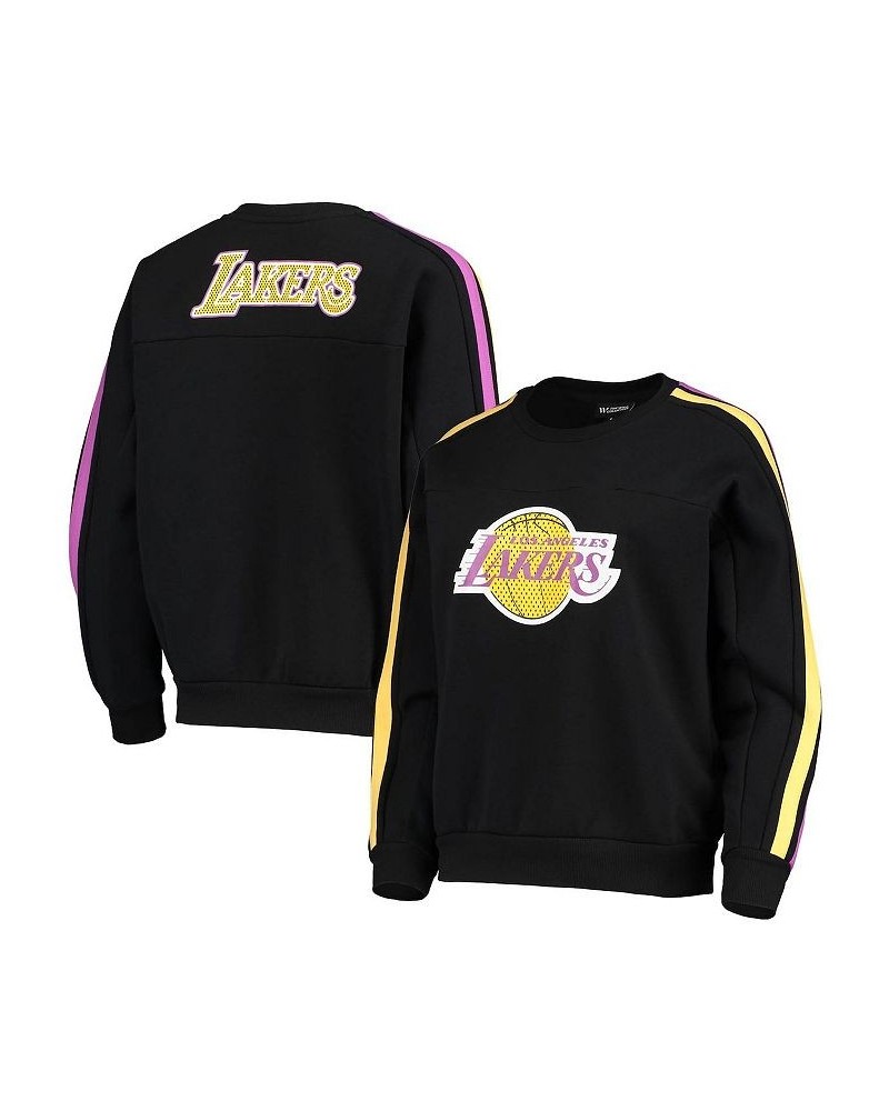 Women's Black Los Angeles Lakers Perforated Logo Pullover Sweatshirt Black $30.75 Sweatshirts