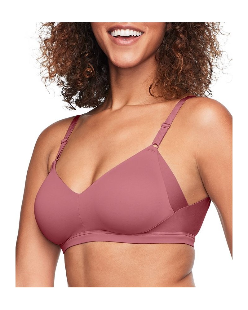 Warners No Side Effects Underarm and Back-Smoothing Comfort Wireless Lift T-Shirt Bra RN2231A Red $11.76 Bras