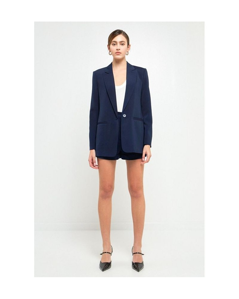 Women's Single Breasted Blazer Blue $46.80 Jackets