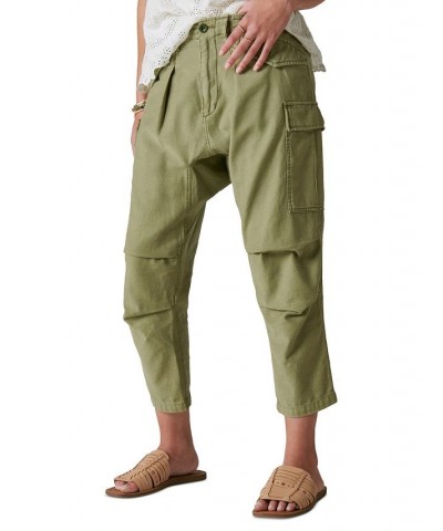 Women's Cotton Loose Fit Cargo Pants Olive $43.09 Pants