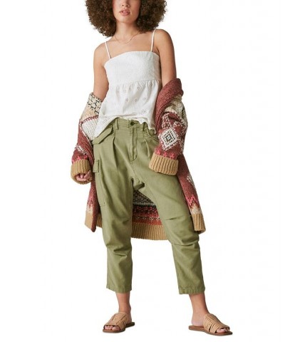 Women's Cotton Loose Fit Cargo Pants Olive $43.09 Pants