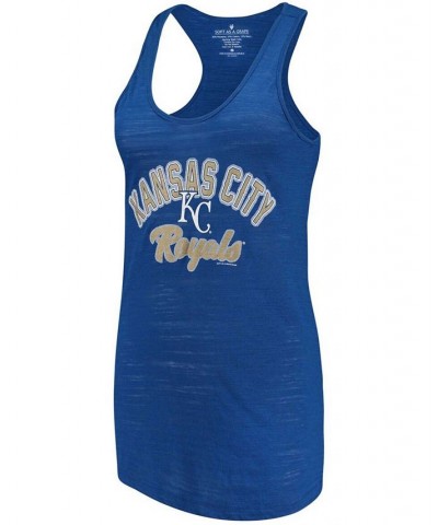 Women's Royal Kansas City Royals Multicount Racerback Tank Top Royal $24.44 Tops