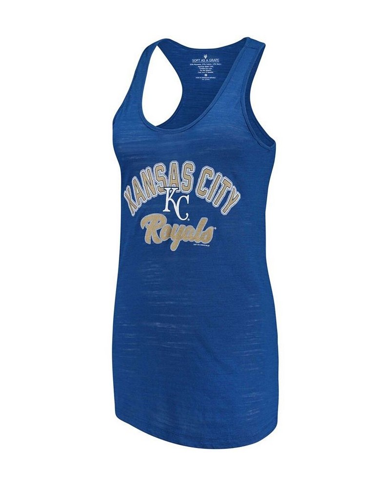 Women's Royal Kansas City Royals Multicount Racerback Tank Top Royal $24.44 Tops