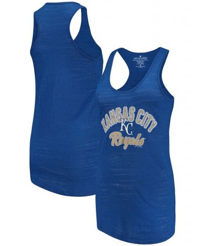 Women's Royal Kansas City Royals Multicount Racerback Tank Top Royal $24.44 Tops