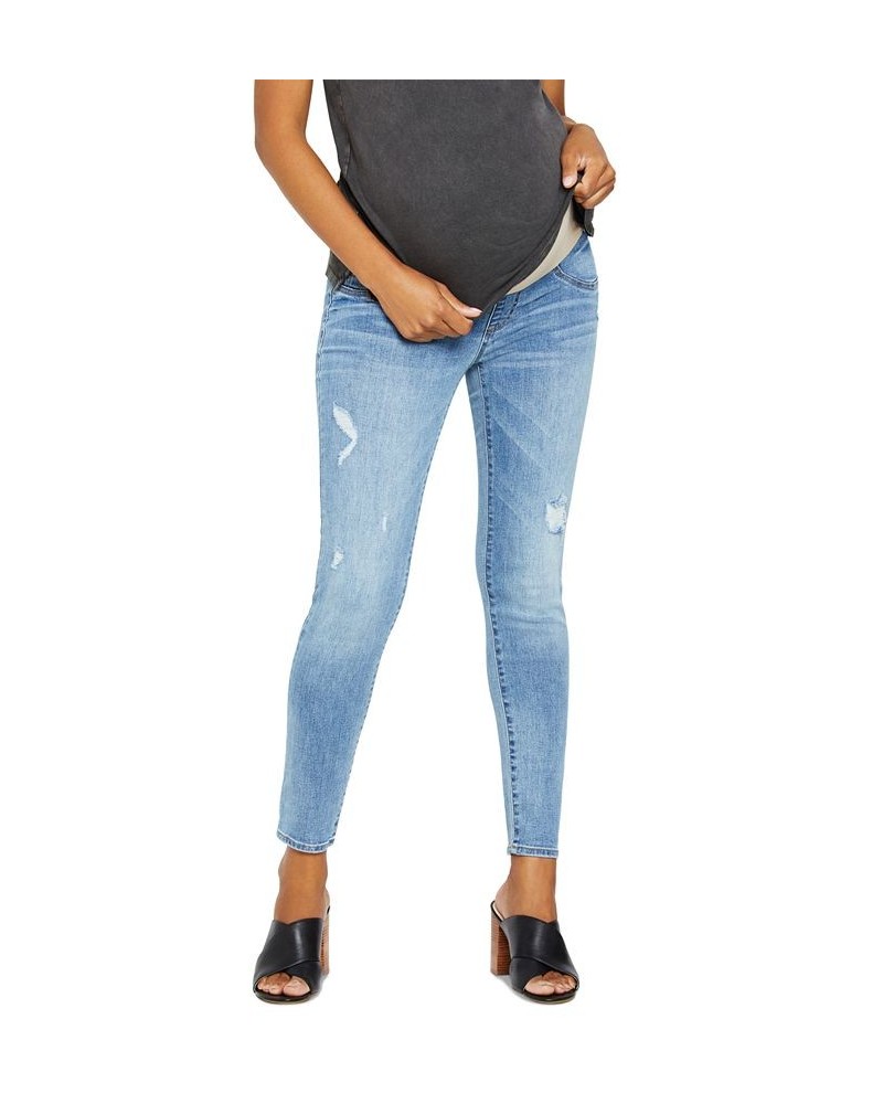 Maternity Distressed Skinny Jeans Medium Wash $33.06 Jeans