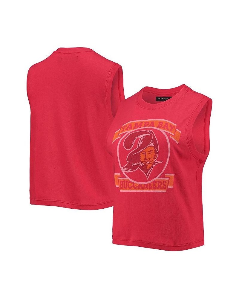 Women's Red Tampa Bay Buccaneers Rib Ranger Muscle Tank Top Red $22.94 Tops