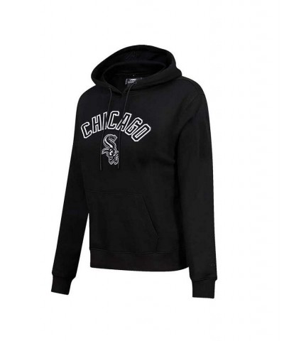 Women's Black Chicago White Sox Classic Fleece Pullover Hoodie Black $36.55 Sweatshirts