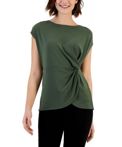 Women's Twist-Detail Top Green $18.07 Tops