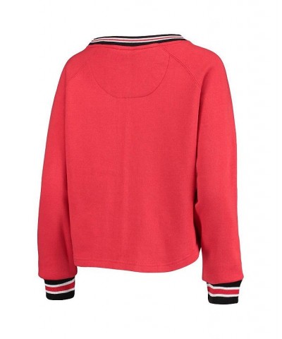 Women's Scarlet Nebraska Huskers Cali Cozy Raglan Crop Pullover Sweatshirt Scarlet $28.80 Sweatshirts