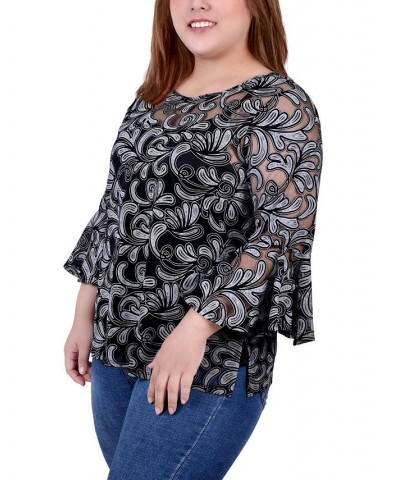 Plus Size Lace Tunic Black $17.52 Tops