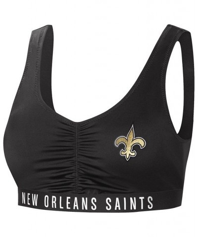 Women's Black New Orleans Saints All-Star Bikini Top Black $22.61 Swimsuits