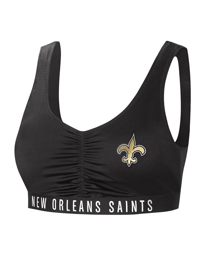 Women's Black New Orleans Saints All-Star Bikini Top Black $22.61 Swimsuits