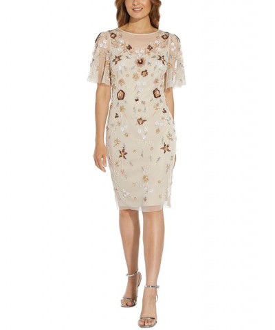 Embellished Sheath Dress Alabaster $54.94 Dresses