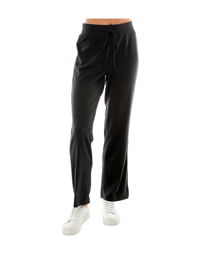 Juniors' Wide-Leg Drawstring Sweatpants Black $16.79 Pants