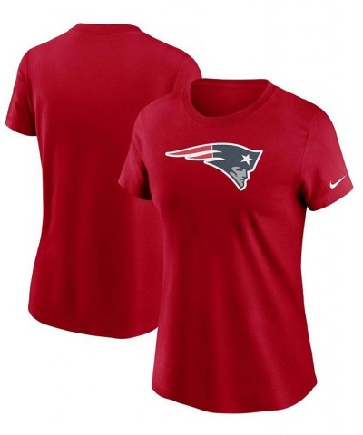 Women's Red New England Patriots Logo Essential T-shirt Red $24.29 Tops