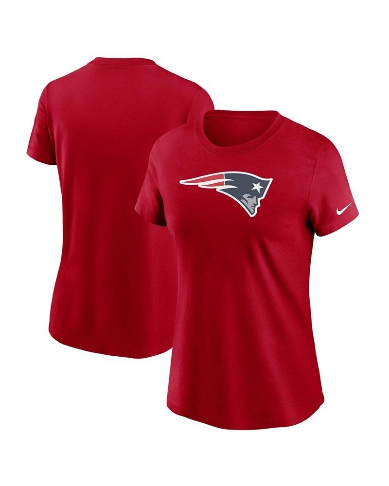 Women's Red New England Patriots Logo Essential T-shirt Red $24.29 Tops